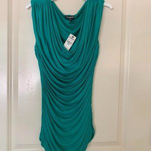 Express Ruched Cowl Shell Top